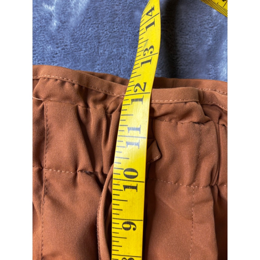Lovepoem by Block Rust Brown Paperbag Waist Shorts Womens Medium Drawstring - Picture 8 of 10